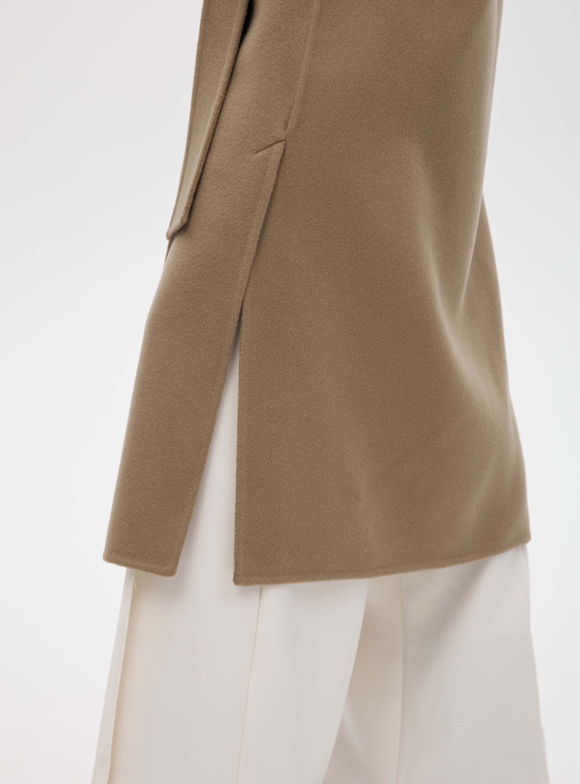 Пальто с воротником шалька double coat